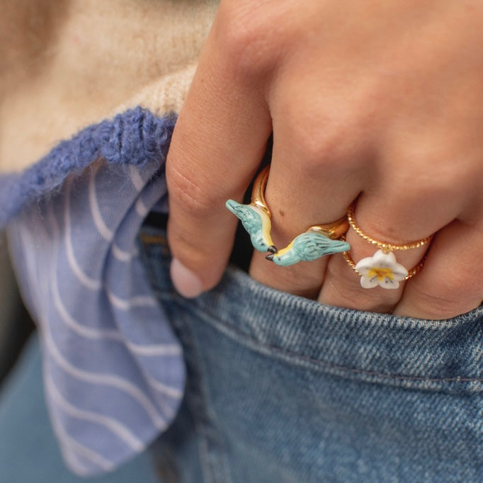 Anillo Pájaros Reinita Azul