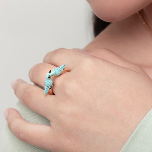 Anillo Pájaros Reinita Azul