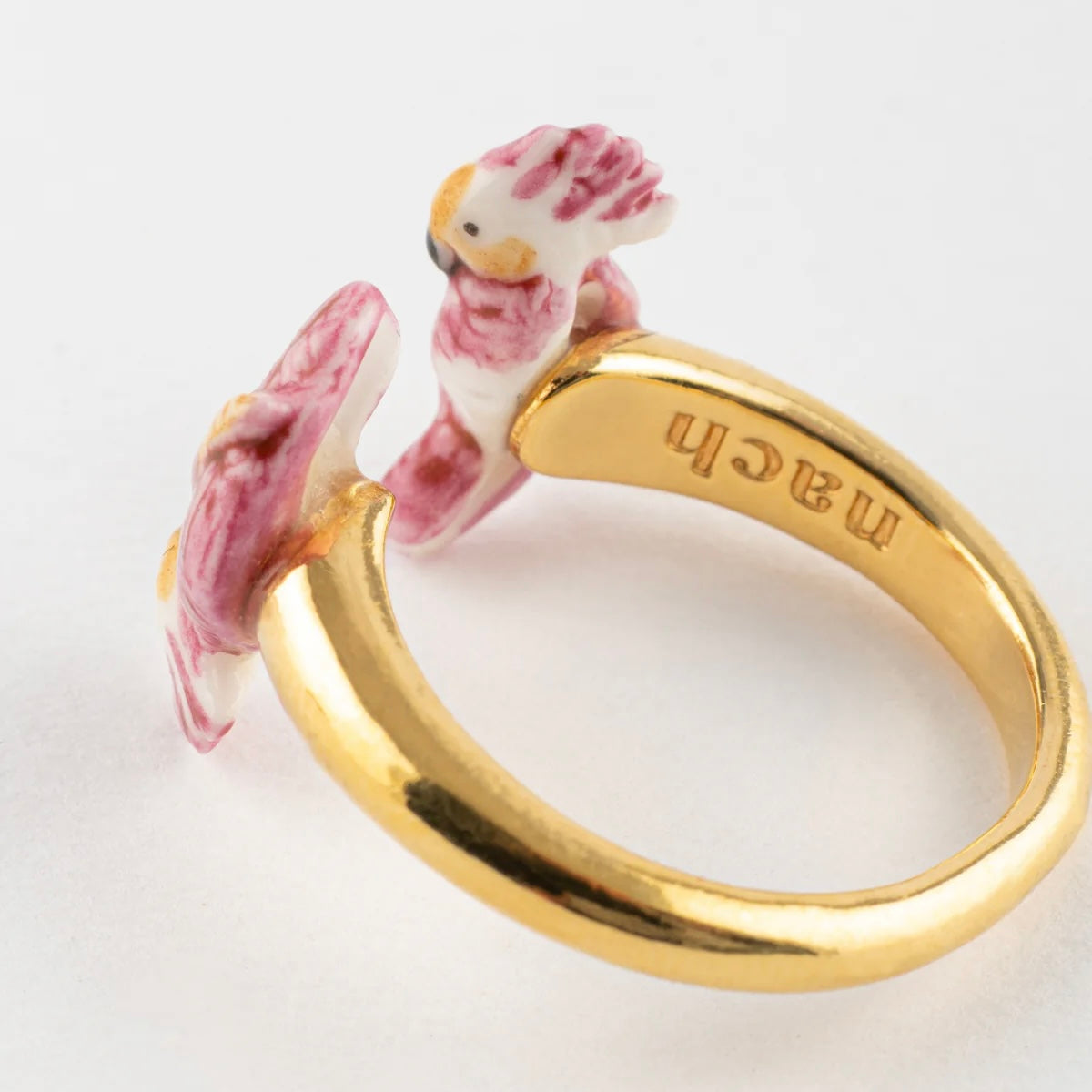 Anillo Cacatúas Rosadas