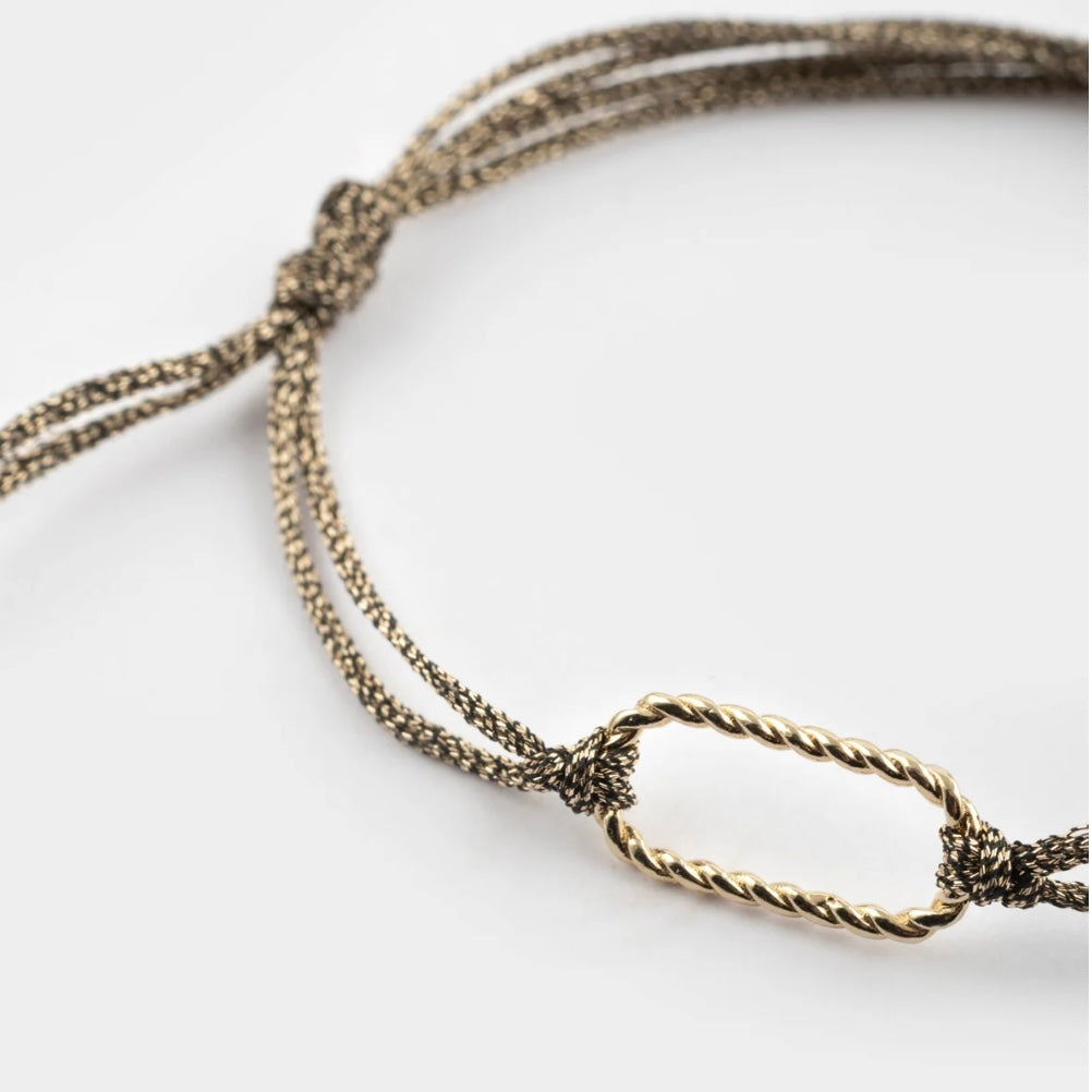 Pulsera Cordón Dorado