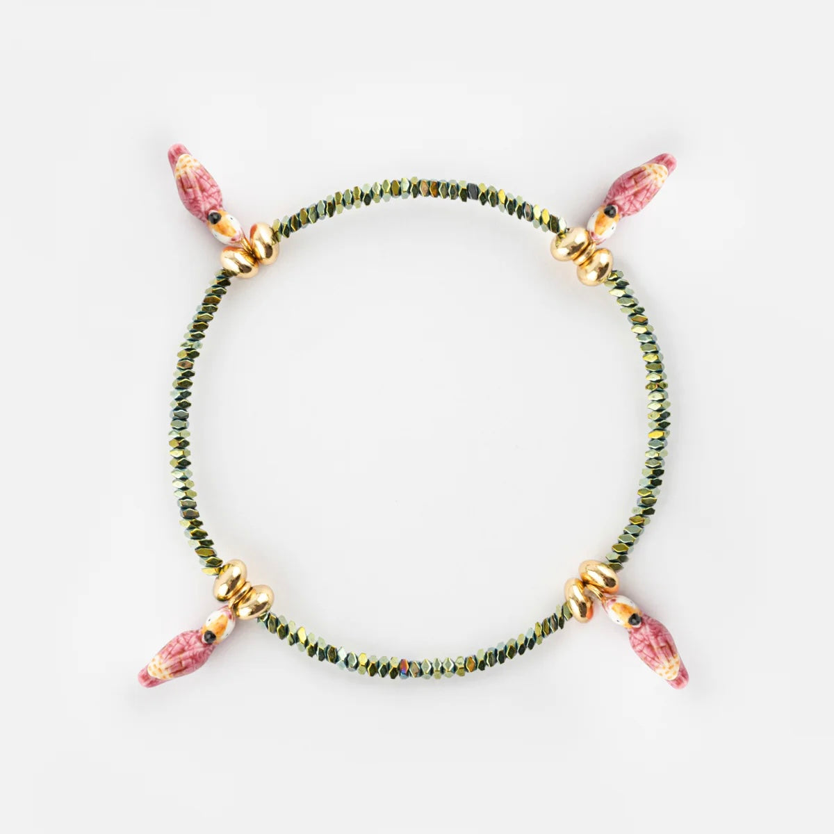 Pulsera Cacatúas Rosadas