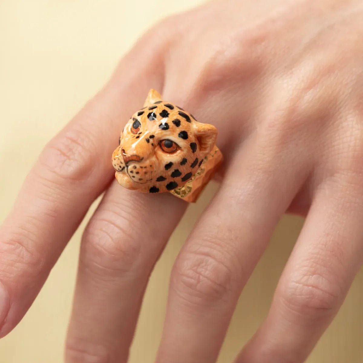 Anillo Chunky Leopardo - Leontina Joyas