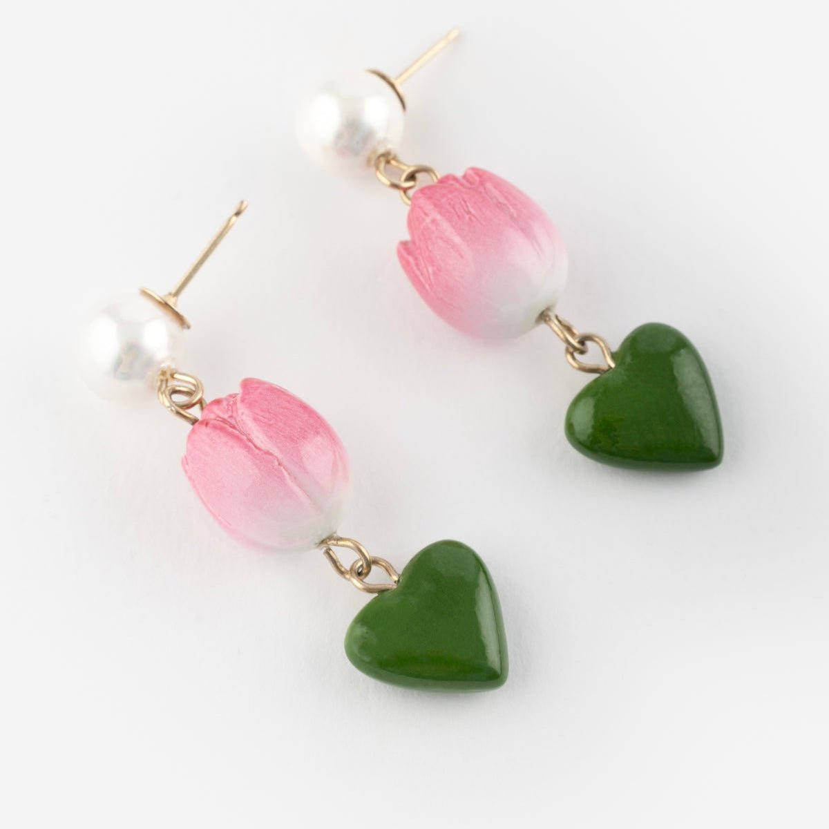 Aros Tulipán y Corazón - Leontina Joyas