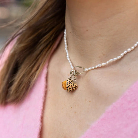 Charm Corazón Animal Print - Chocolatine - Leontina Joyas