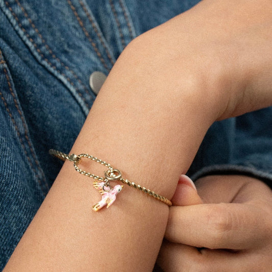 Charm Paloma Rosada - Leontina Joyas