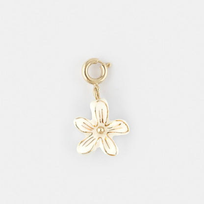 Charm Flor Erine Blanca de porcelana francesa pintada a mano — Nach Bijoux