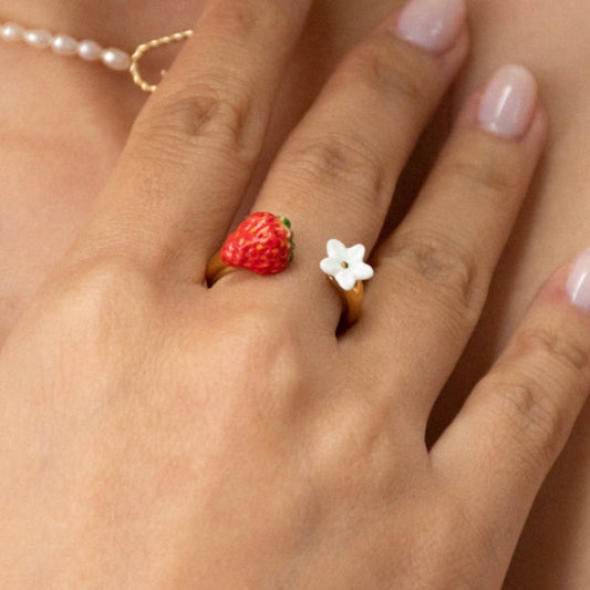Anillo Frutilla y Flor