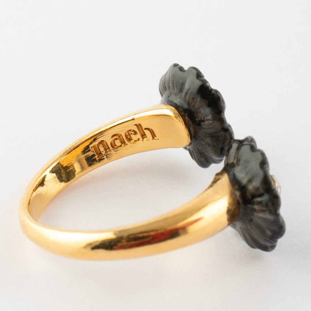 Anillo Flores Negras