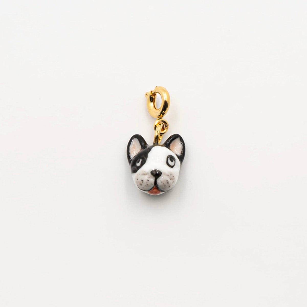 Charm Bulldog Francés de porcelana francesa pintada a mano — Nach Bijoux