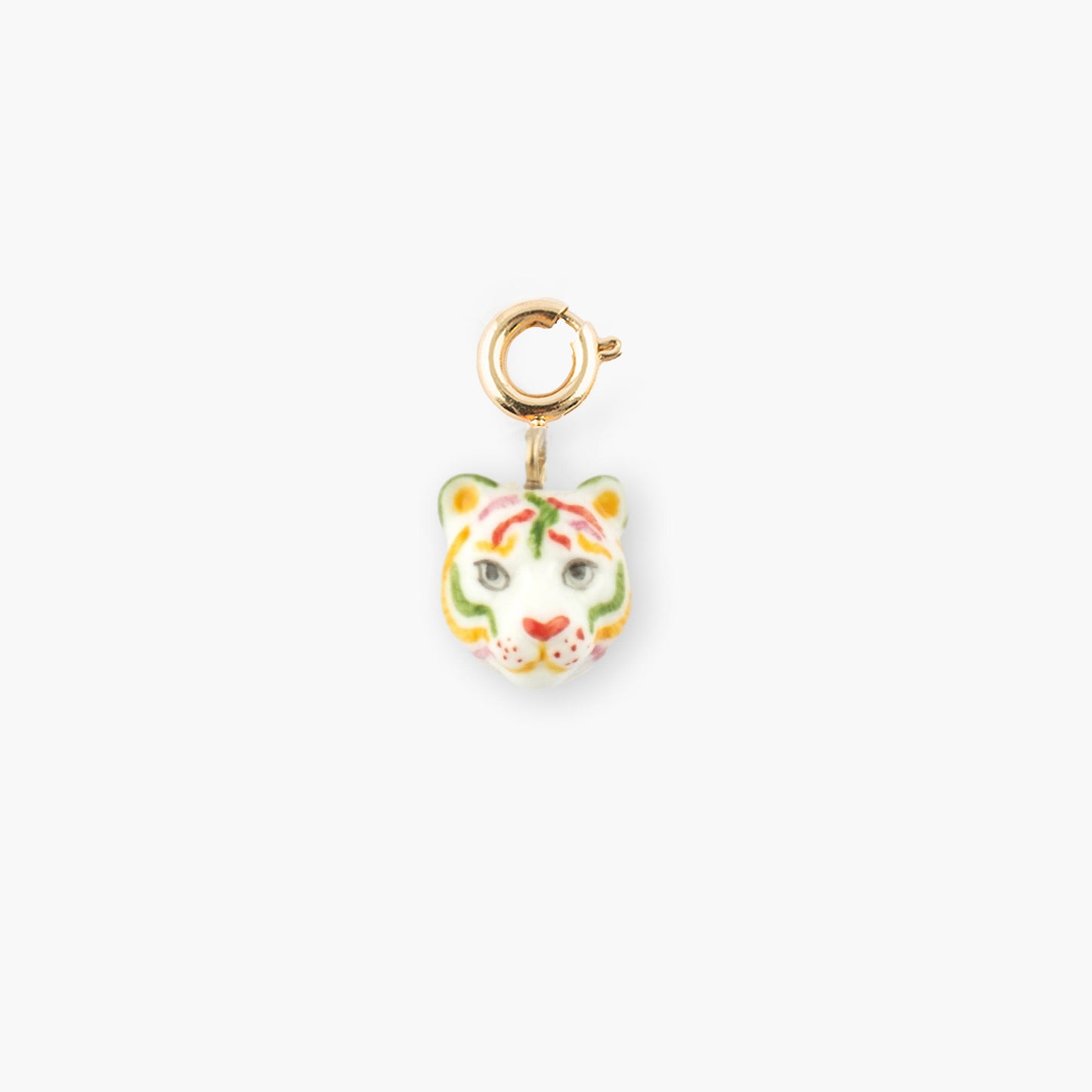 Charm Tigre Colores de porcelana francesa pintada a mano — Nach Bijoux