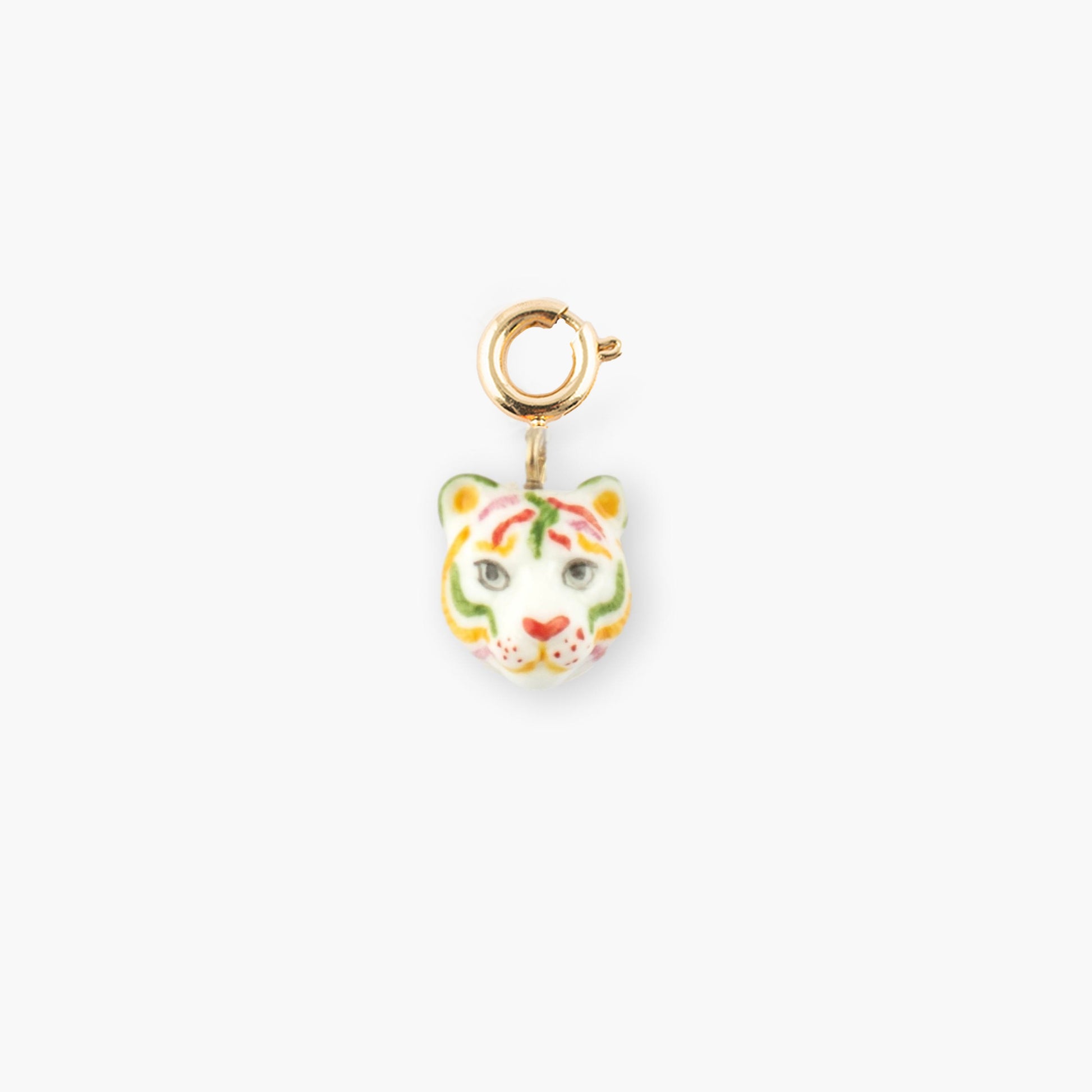 Charm Tigre Colores de porcelana francesa pintada a mano — Nach Bijoux