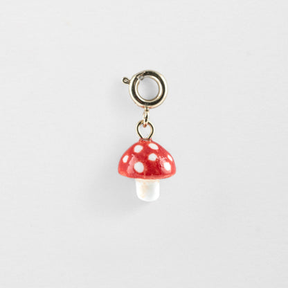 Charm Callampita de porcelana francesa pintada a mano — Nach Bijoux