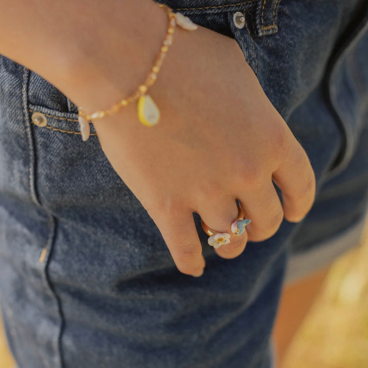 Anillo Pájaro & Flor