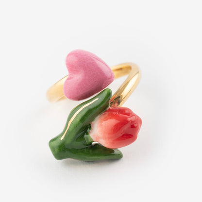 Anillo Tulipán y Corazón