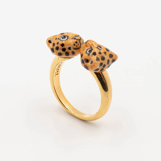 Anillo Cabezas de Leopardos