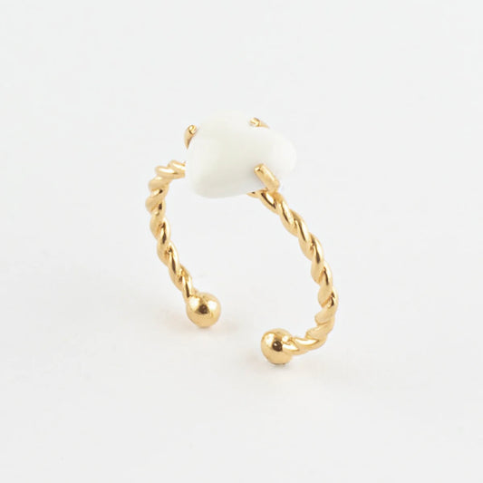 Anillo Corazón Blanco