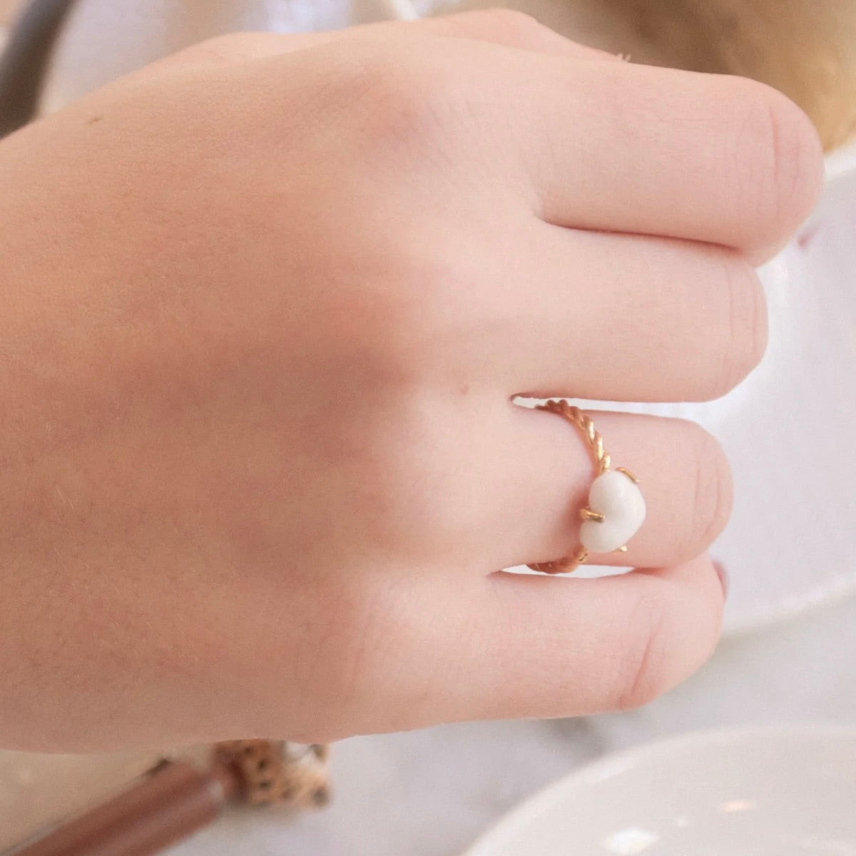 Anillo Corazón Blanco