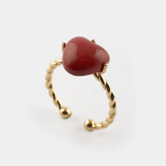 Anillo Corazón Rojo