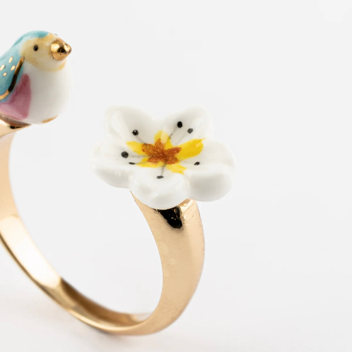 Anillo Pájaro & Flor