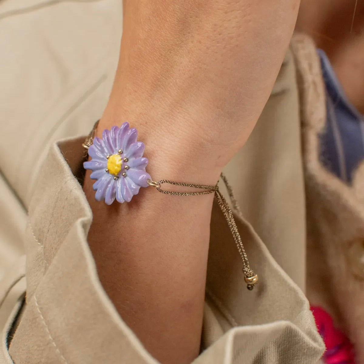Brazalete Anémona Lila