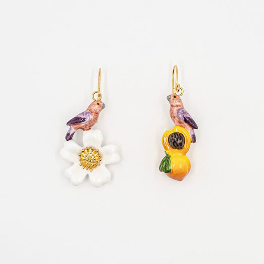 Aros Loros y Durazno en Flor