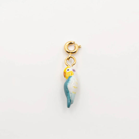 Charm Loro Calipso de porcelana francesa pintada a mano — Nach Bijoux