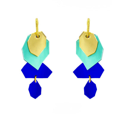 Aros maxi «Deshielo» de la marca Papiroga, fabricados en acrílico (metacrilato) con diseño español - Leontina Joyas Chile