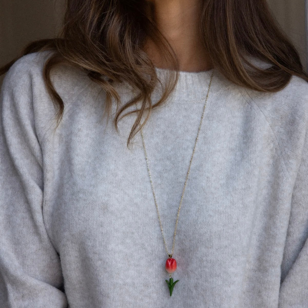 Collar Tulipán Rojo