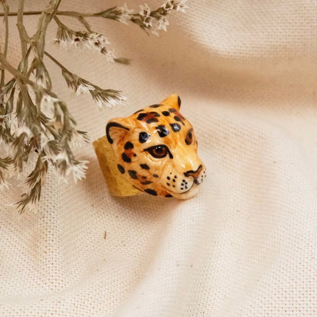 Anillo Chunky Leopardo - Leontina Joyas