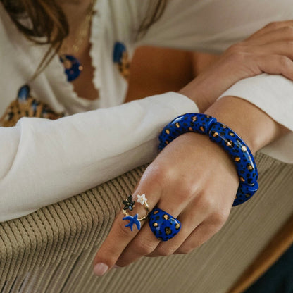 Anillo Golondrina y Flor - Leontina Joyas