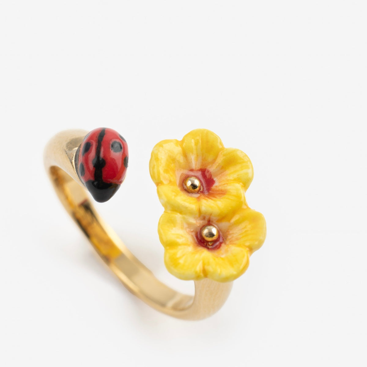 Anillo Hibisco y Chinita - Leontina Joyas