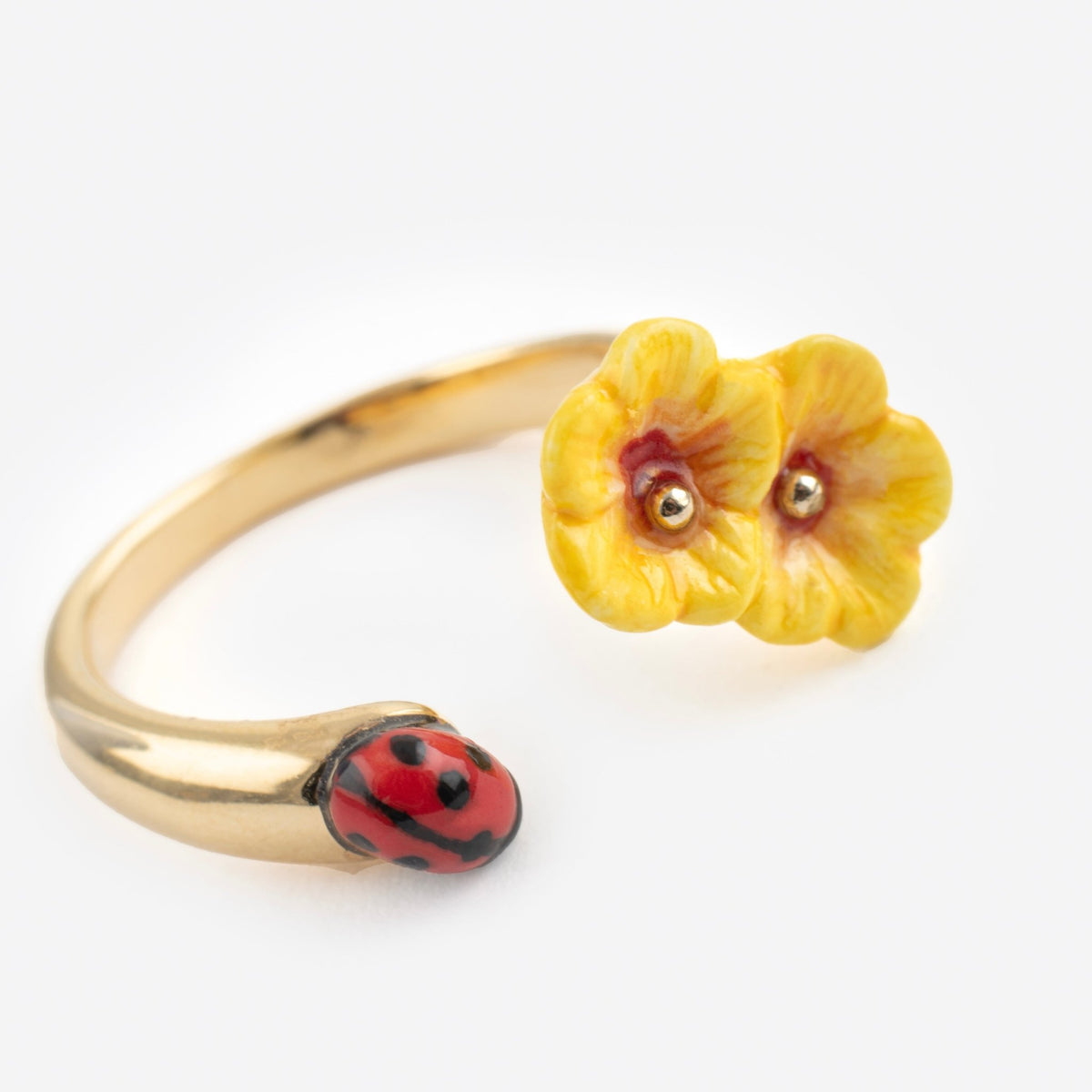 Anillo Hibisco y Chinita - Leontina Joyas