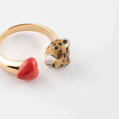 Anillo Leopardo Enamorado - Leontina Joyas