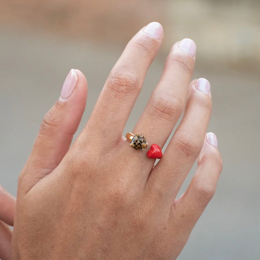 Anillo Leopardo Enamorado - Leontina Joyas