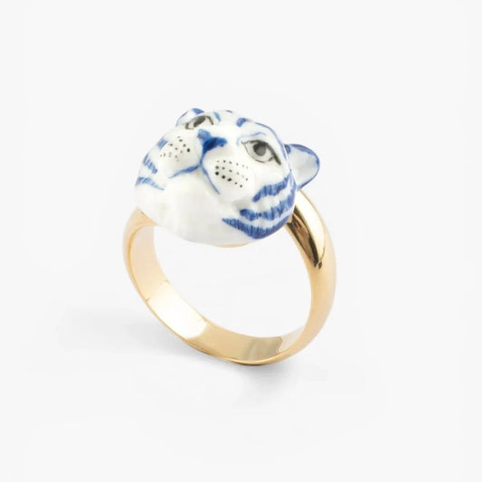 Anillo Tigre Azul - Leontina Joyas