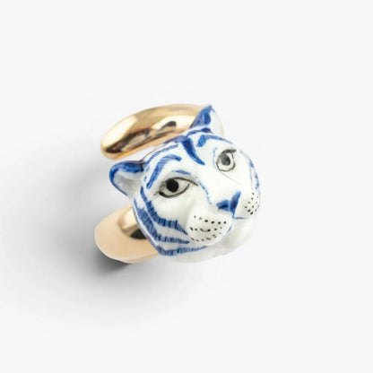 Anillo Tigre Azul - Leontina Joyas