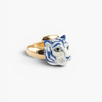 Anillo Tigre Azul - Leontina Joyas