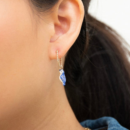 Aro Búho Azul - Leontina Joyas