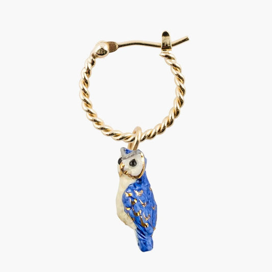 Aro Búho Azul - Leontina Joyas