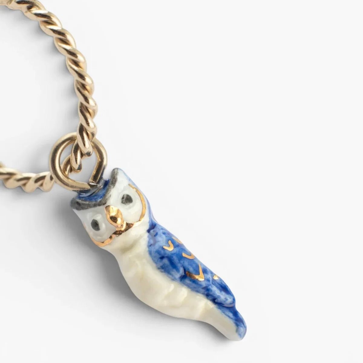 Aro Búho Azul - Leontina Joyas