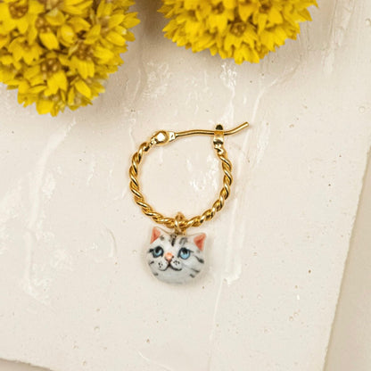 Aro Gato Gris - Leontina Joyas