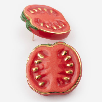 Aros Stud Tomates - Leontina Joyas