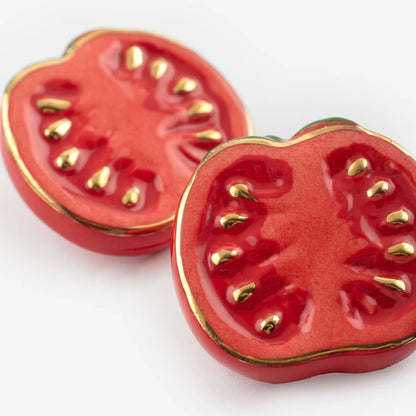 Aros Stud Tomates - Leontina Joyas