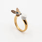Anillo Ciervo & Flor Blanca