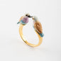Anillo Pájaros mirándose