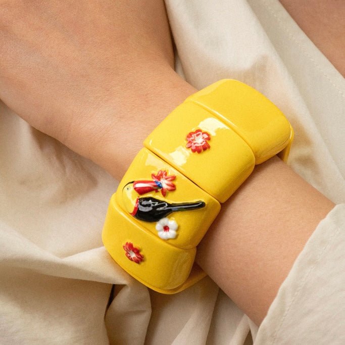 Brazalete Tucán Tropical - Leontina Joyas