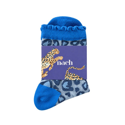 Calcetines Leopardo Azul - Leontina Joyas