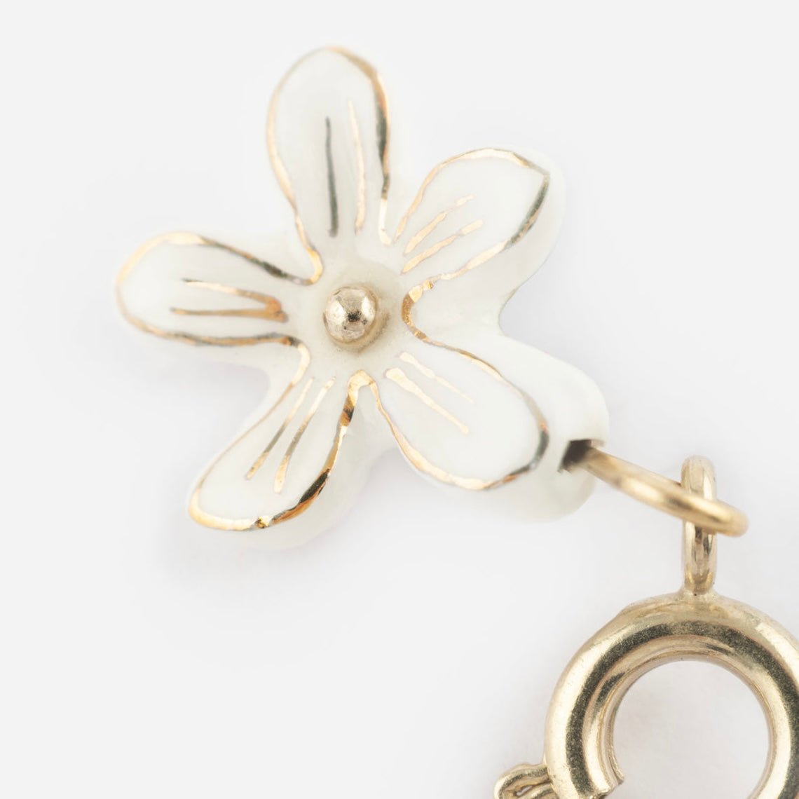 Charm Flor Erine Blanca - Leontina Joyas