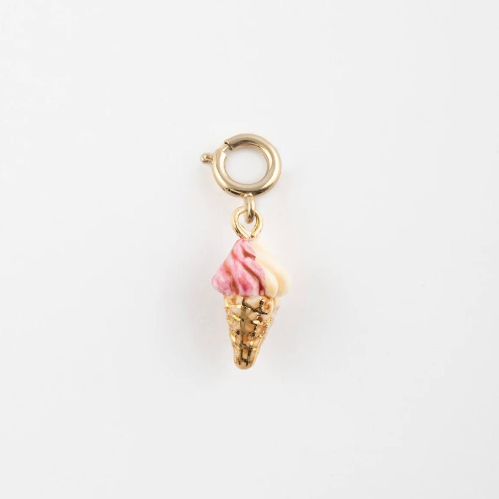 Charm Helado Nach Bijoux, porcelana pintada a mano - Leontina Joyas Chile