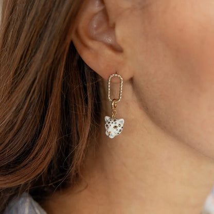 Charm Leopardo Blanco - Leontina Joyas
